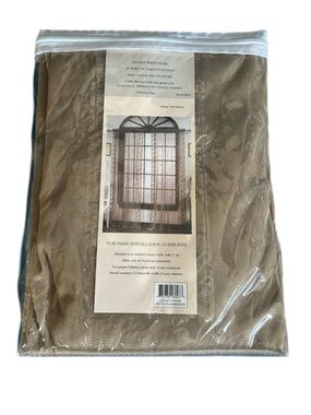 Sheer Taupe Panel with Scattered Rosebuds